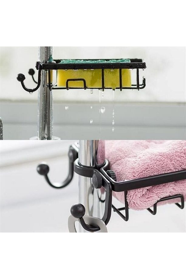 ® Paslanmaz Çelik Mutfak Banyo Musluğuna Sabitlenebilir Sabunluk - 6