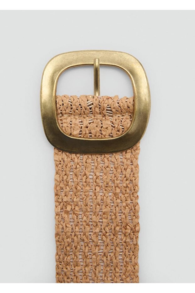Oval tokalı hasır kağıt kemer - 4