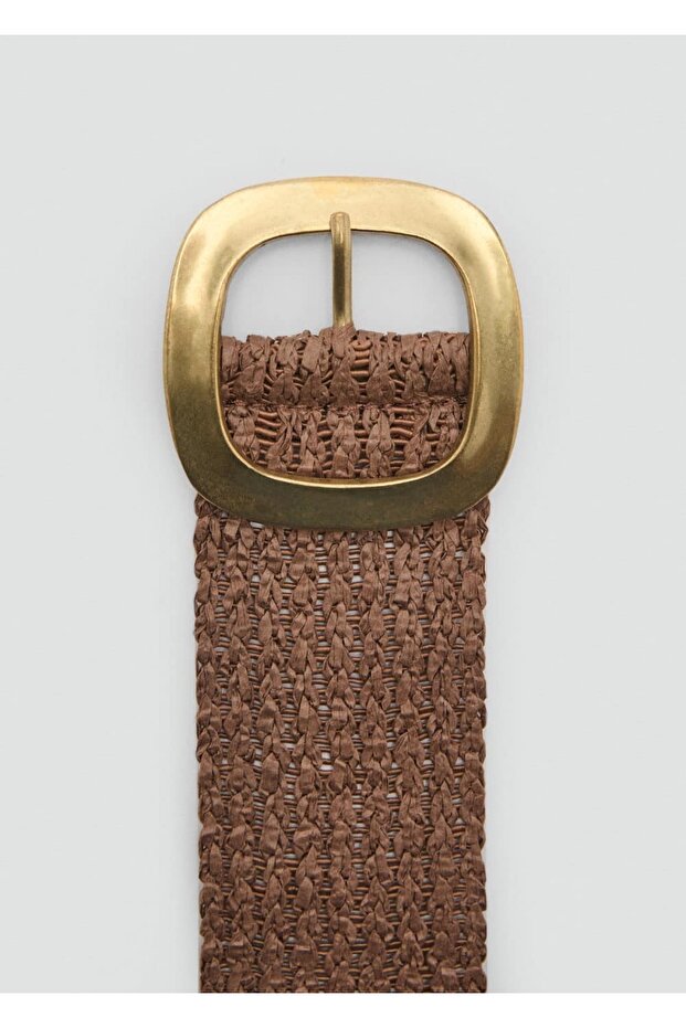 Oval tokalı hasır kağıt kemer - 4