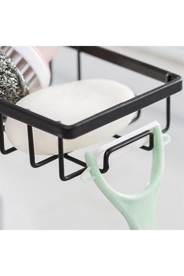 ® Paslanmaz Çelik Mutfak Banyo Musluğuna Sabitlenebilir Sabunluk - 7