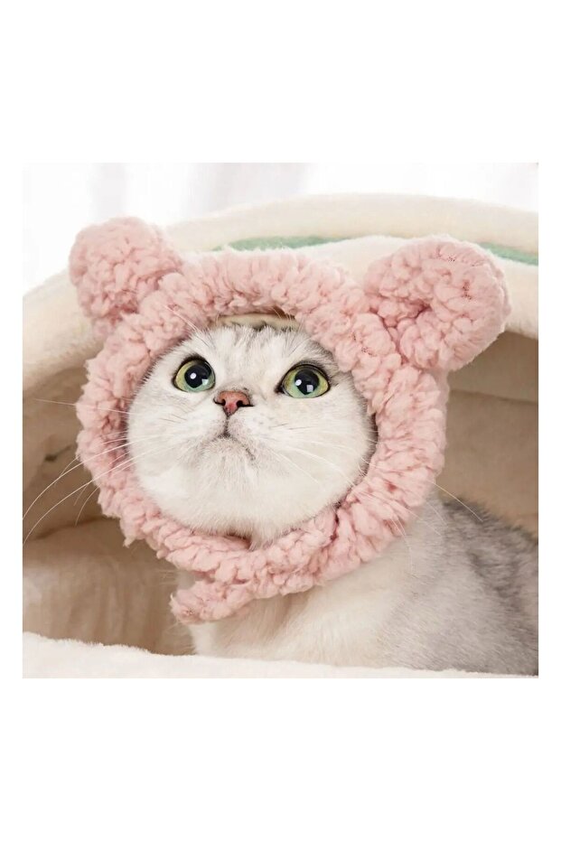 Adjustable Cute Cat Hat (Pink) Size M 1 year and above