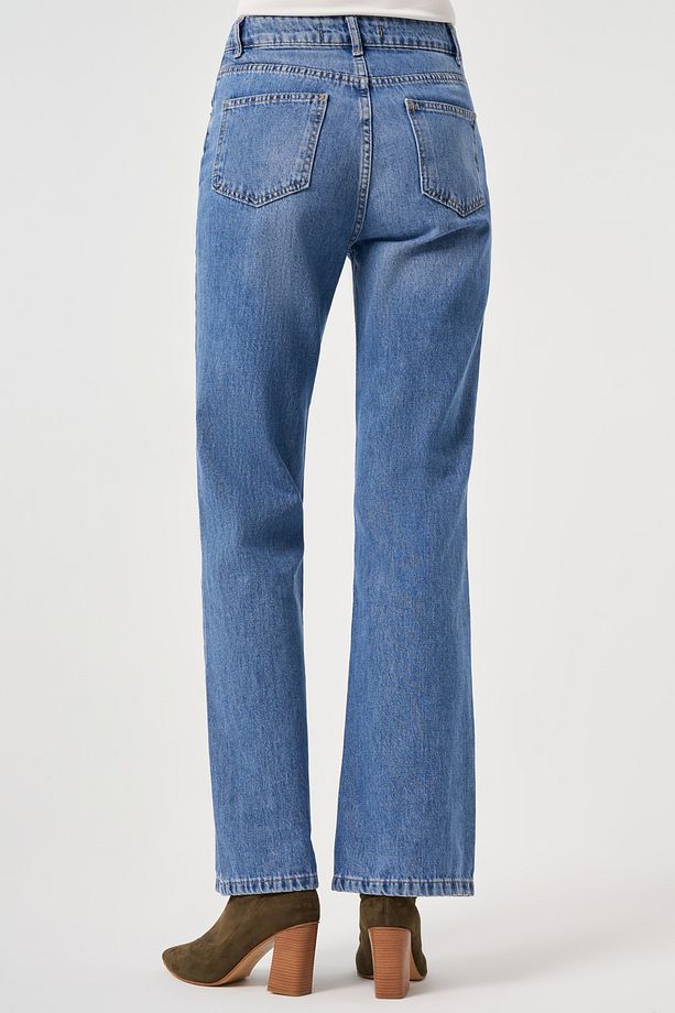 Geniş Paça Jean Pantolon - 3