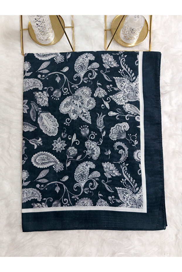 Patterned Soft Cotton Shawl - 2