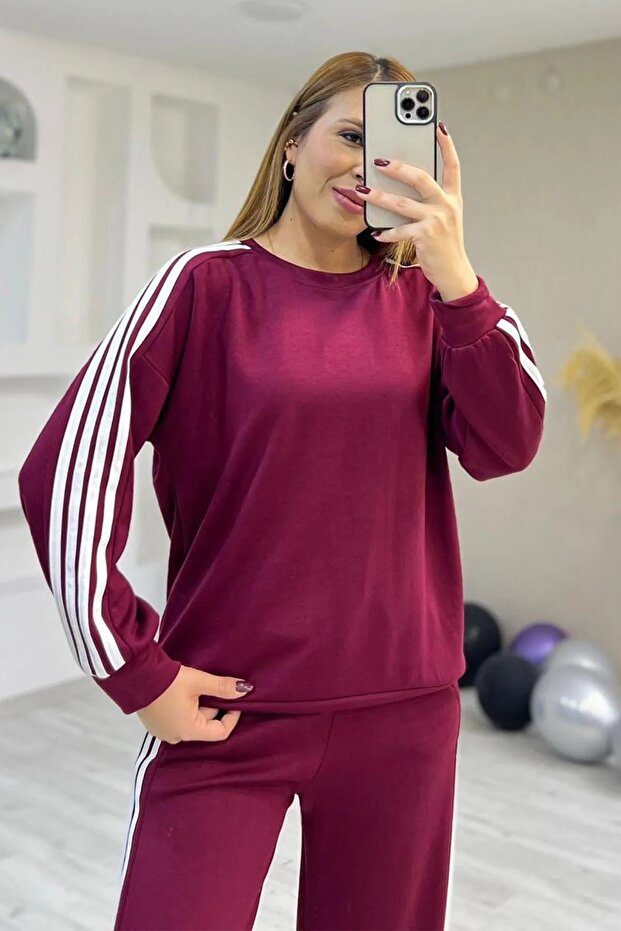 Modal Fabric 4 Stripe Tracksuit Set