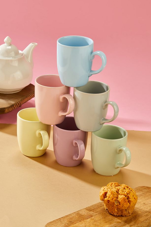 Soft Mug Set 6'li Kahve Çay ,nescafe,double Espresso,double Türk Kahvesi ,kupa Seti Fincan Takımı - 1