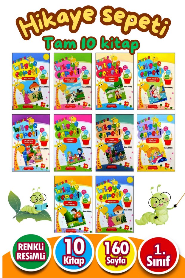 1.sınıf Hikaye Sepeti People Who Love Reading (10 Books with Color Illustrations)