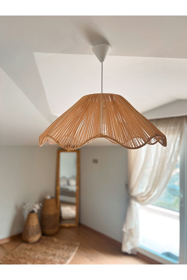 Rattan/Bambu Sarkıt Bohem Avize - 1