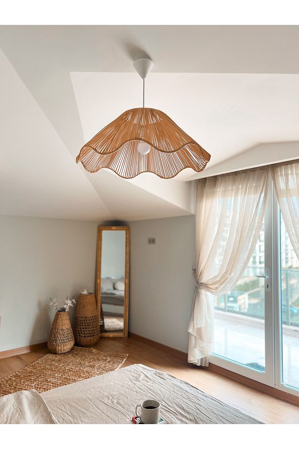 Rattan/Bambu Sarkıt Bohem Avize - 4