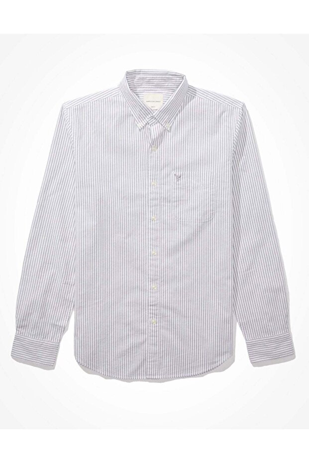 AE Striped Slim Fit Oxford Button-Up Shirt - 3