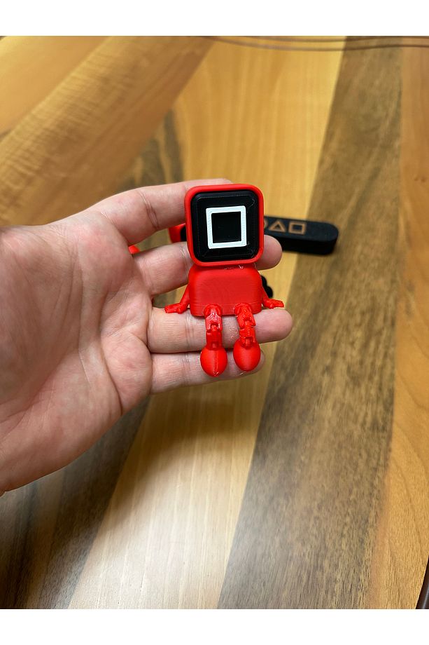 Squid Game Guard Figür Seti + HEDİYE Minik Kardan Adam & Penguen! - 5