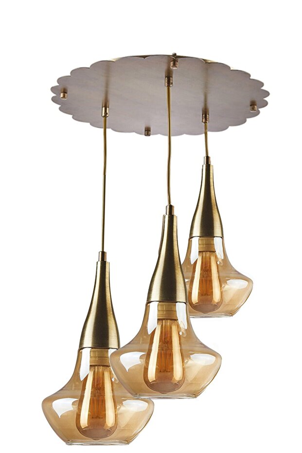 Sarkıt 3'lü Fora Serisi Eskitme Avize - 2