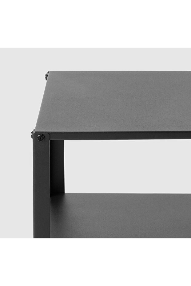 طاولة بجانب السرير، أسود، 42×34 سم - 5