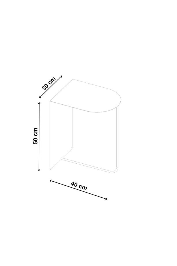 Modern ve Minimalist Yan Sehpa - Yüksek Kalite Çelik, Çok Renkli Seçenekler - 8