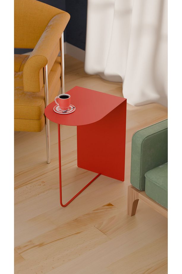 Modern ve Minimalist Yan Sehpa - Yüksek Kalite Çelik, Çok Renkli Seçenekler - 1