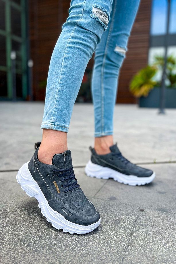 Ch089 Cbt Low Top Lace Up Erkek Ayakkabı Antrasıt - 1