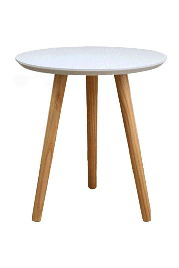 Mini Round Coffee Table White - 1