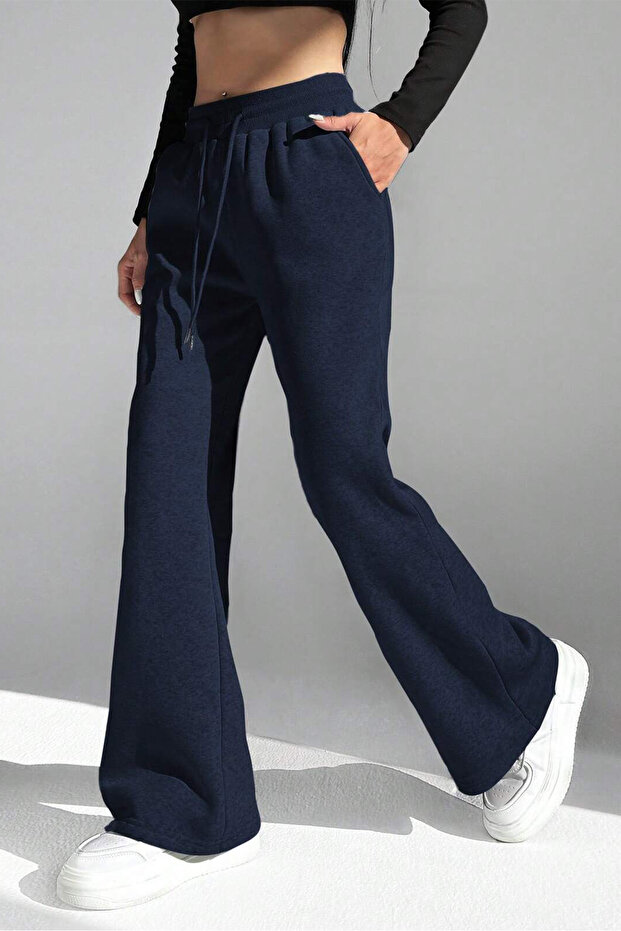 Kadın İspanyol Paça Basic Eşofman Altı - 1