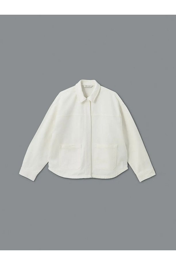 LCW Vision Beyaz Oversize Kadın Jean Gömlek - 4