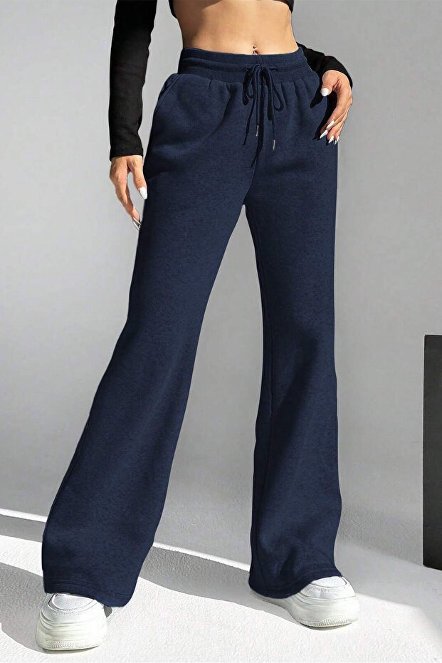 Kadın İspanyol Paça Basic Eşofman Altı - 5