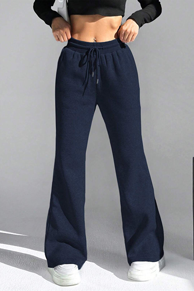 Kadın İspanyol Paça Basic Eşofman Altı - 6