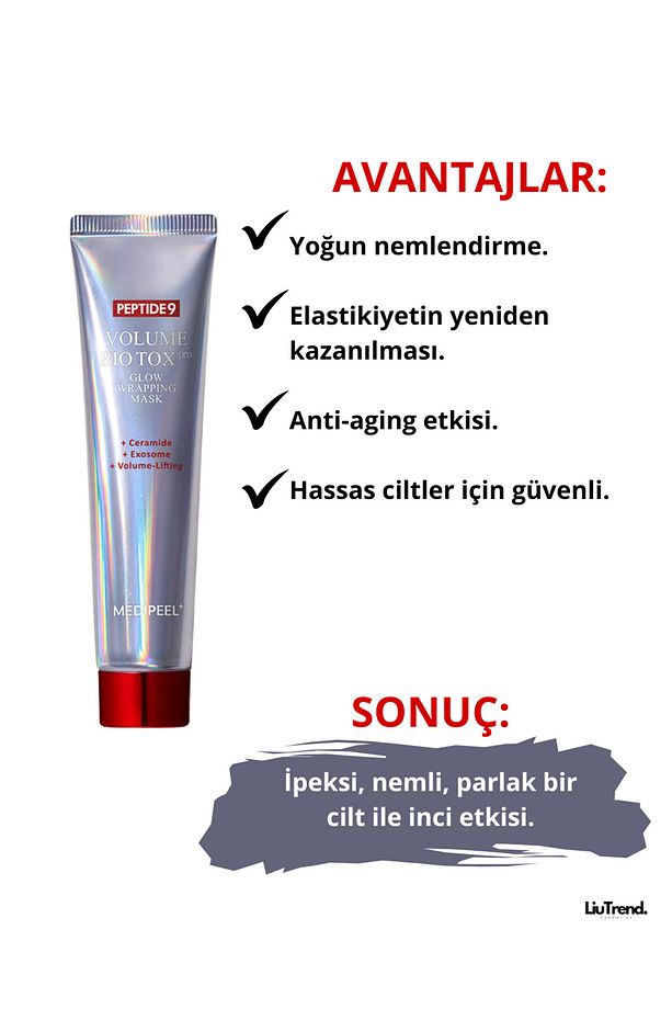 Peptide 9 Volume Bio Tox Glow Wrapping Mask 70 ml Parlak Ciltler Için Peptitli Film Maskesi M0489 - 3