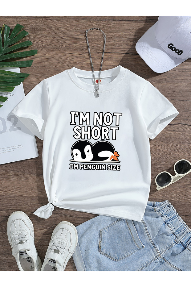 Children's Penguin Printed Cotton Tshirt