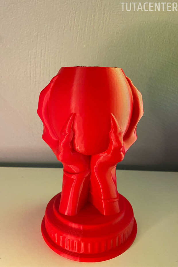 Tether Hands Vase Red
