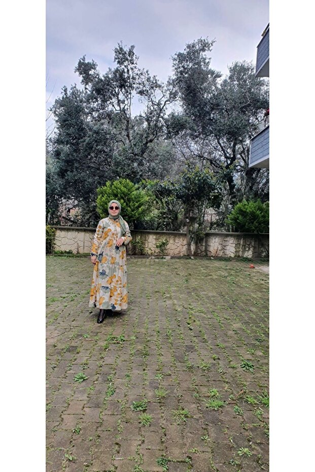 tesettür viskon elbise - 3