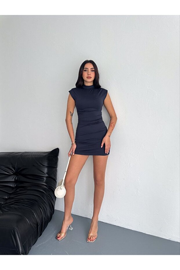 LİVERPOOL KUMAŞ DRAPELİ MİNİ ELBİSE - 2