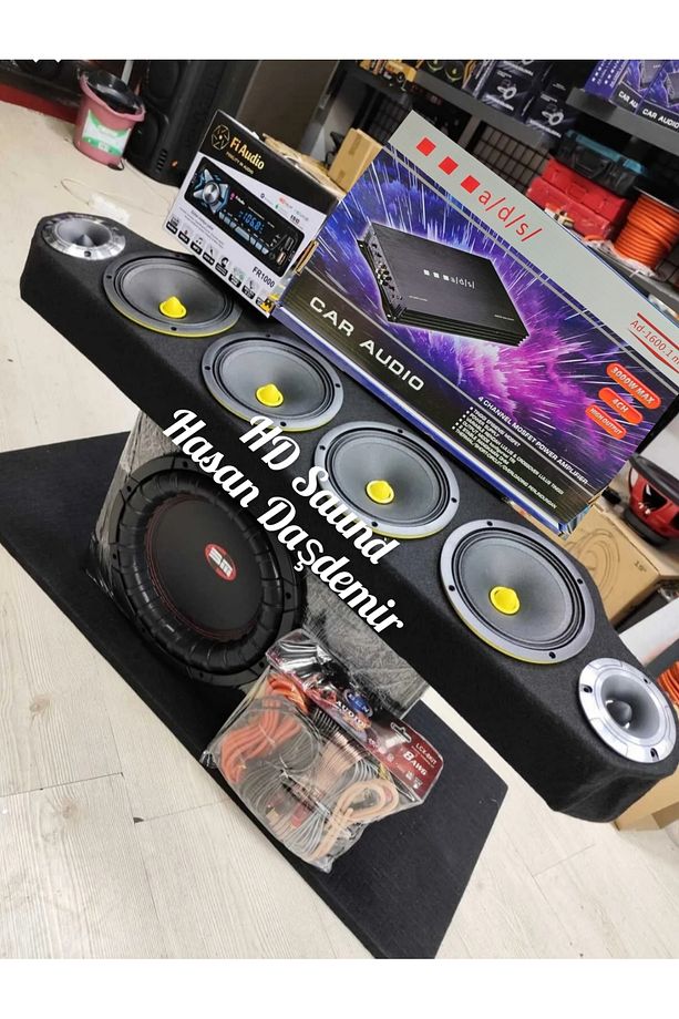 Ads Set Güclü Amfi 4500w Midrange Tanesi 700w125rms Kablo Seti Twetwer Pantizot Teyıp Fiaudio - 5