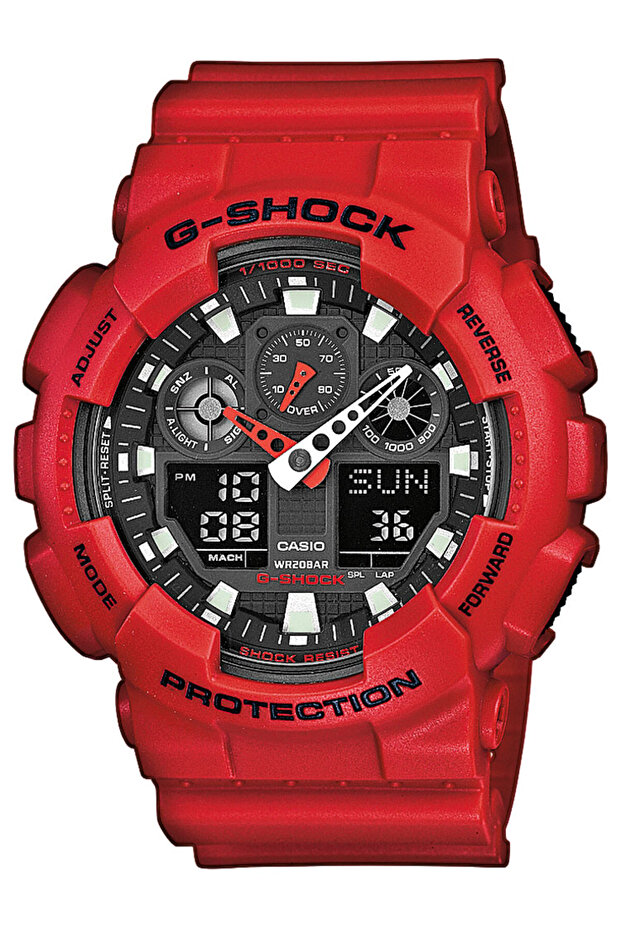 Ceas bărbătesc GA-100B-4AER, cuarț, 51mm, 20ATM