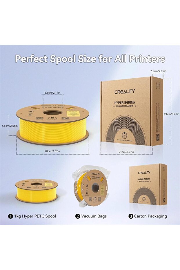 Hyper Petg Sarı Filament 1.75mm 1kg - 5