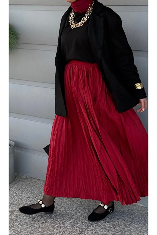 Tesettür Crush Etek - 2