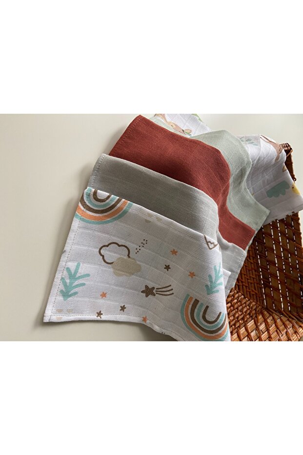 Muslin Multi-Purpose Baby Mouth Wipes Large Size 30*30 cm Pack of 5