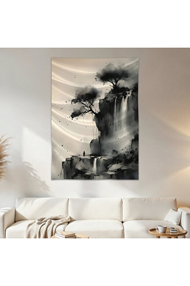 Surrealist Design Wall Cloth Wall Tapestry First Quality Satin Fabric Poster