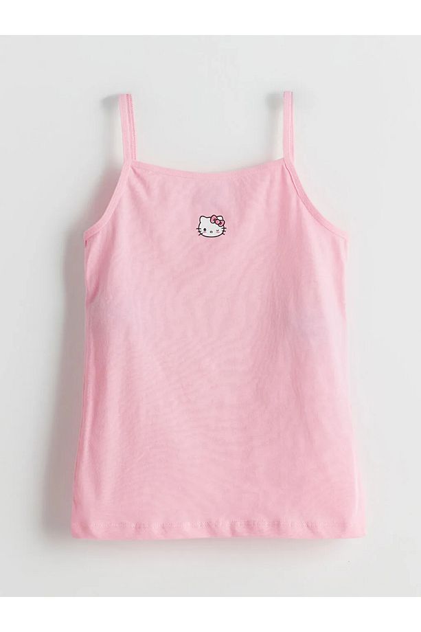 LCW Kids Kare Yaka Hello Kitty Baskılı Kız Çocuk Atlet 2'li - 3