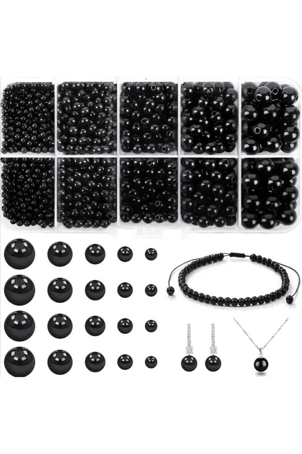 Black Luxury Pearl Set Bracelet Necklace Jewelry Making Supplies