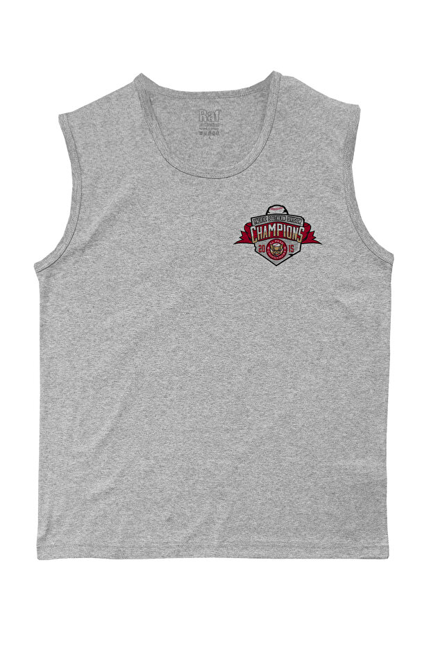 Men's Sleeveless Knitted T-Shirt Champion Chest Printed Design Digital Printed 100% Cotton