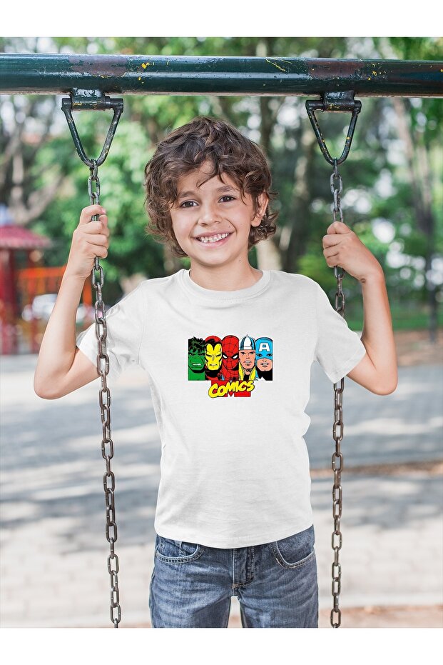 Children's Crew Neck Printed Short Sleeve T-Shirt