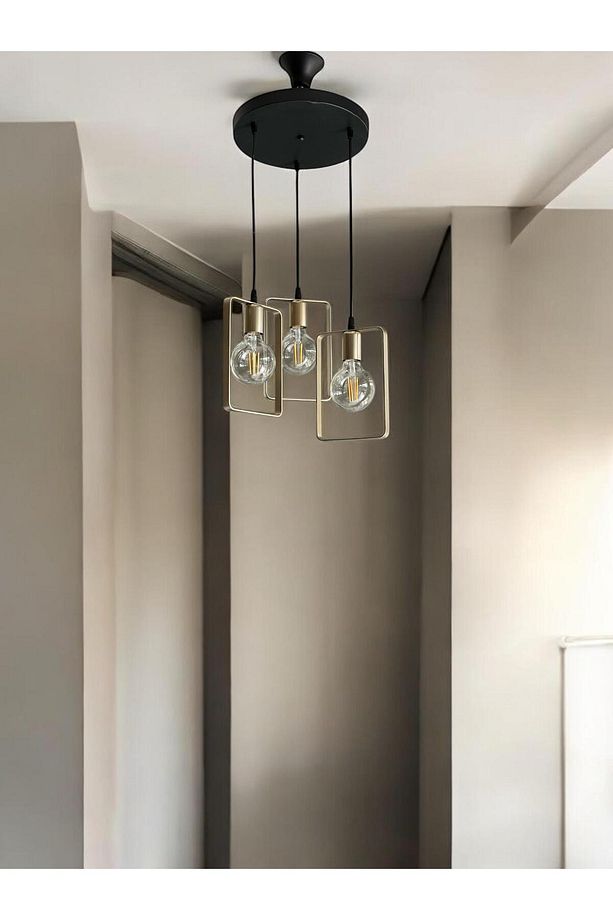 Modern Zen 3'lü Eskitme Sarkıt Avize - 3