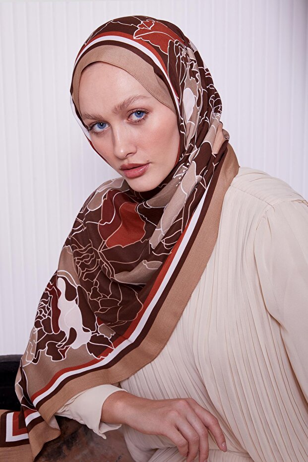 المنك زهرة نمط الملكي شال - 1