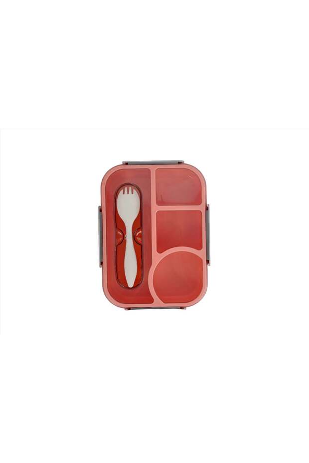 1100 ml Individually Sealed Four-Compartment Lunch Box with Tableware - Perfect for Versatile Meals - 3
