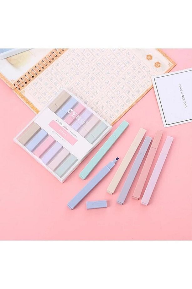 Ultra Soft Pastel Renkler 6 Lı Fosforlu Kalem - 1
