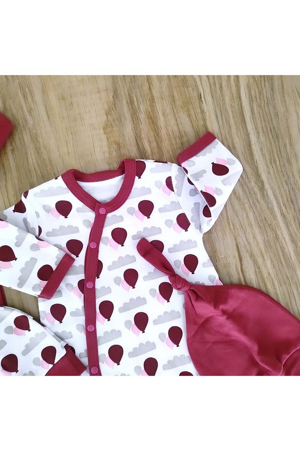 Unisex Sevimli Panda Temalı %100 Pamuklu Kız Bebek 3lü Tulum Seti BBK1247 - 3