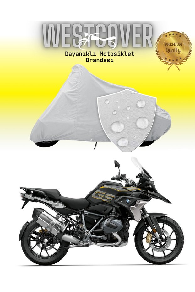 Bmw R 1200 Gs Rear Bag Compatible Motorcycle Tarpaulin, Cover Gray