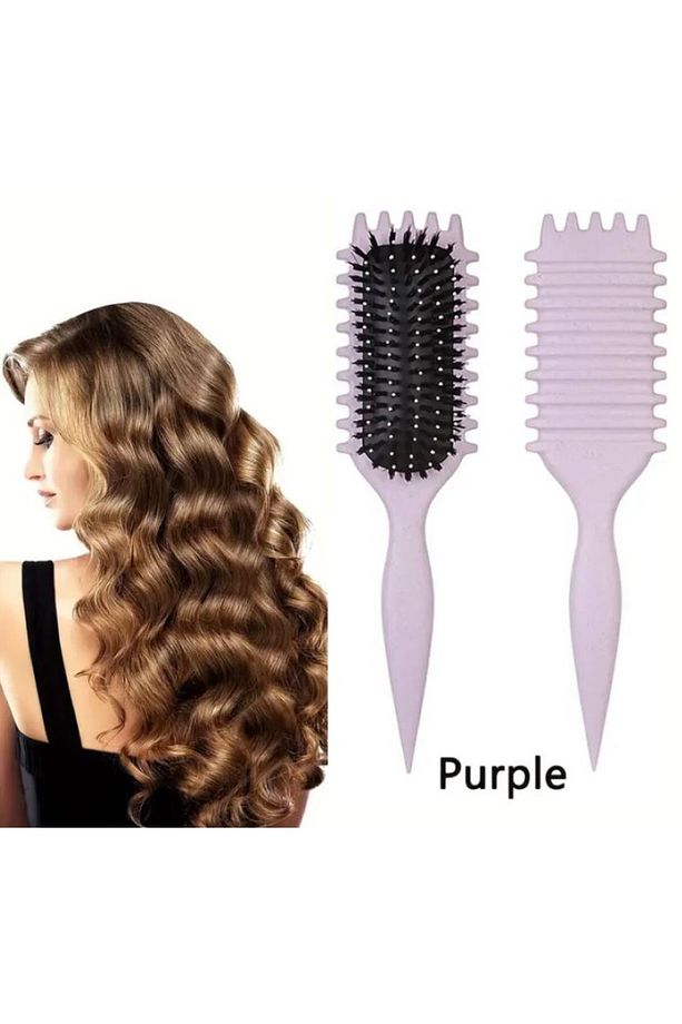 SİHİRLİ BUKLE TARAĞI - BUKLE BELİRGİNLEŞTİRİCİ TARAK- KIVIRCIK SAÇ FIRÇASI- MÜKEMMEL BUKLELER- MOR - 1