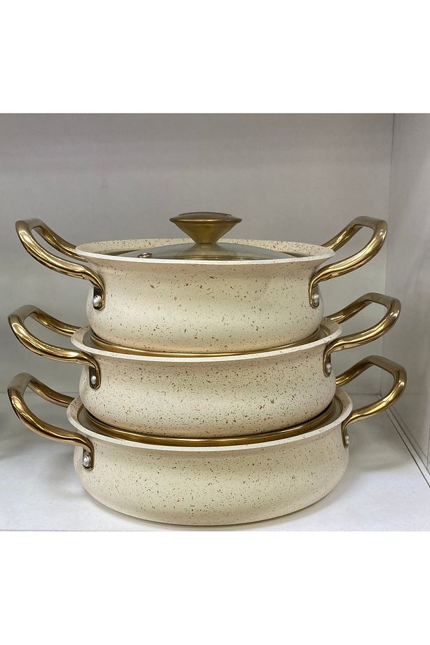 EFSANE GRANİT 6 PARÇA OMLET SET BEJ - 3