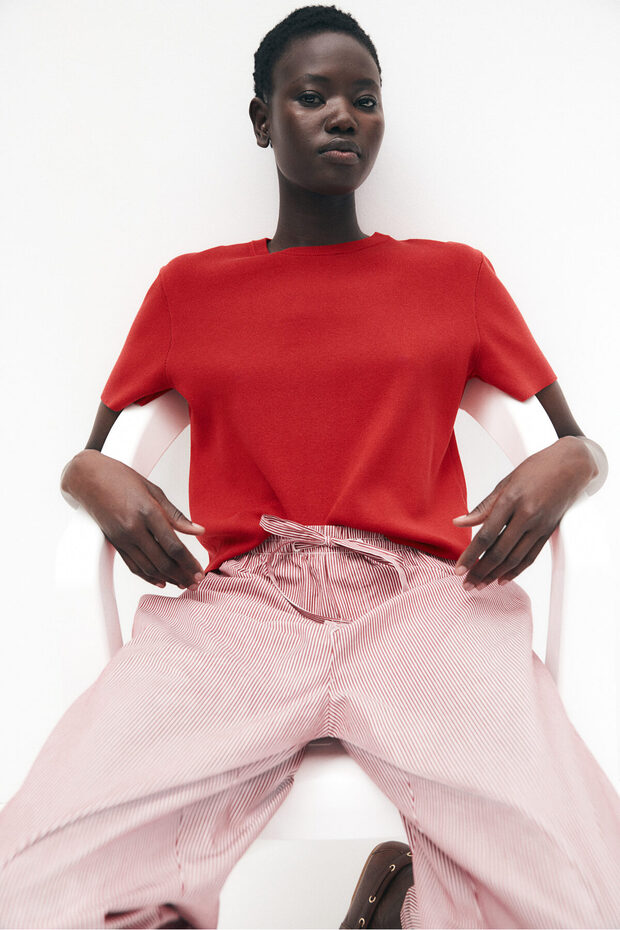 İnce Triko Tişört - 1