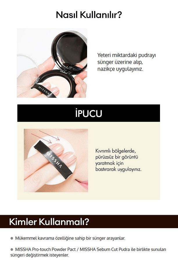 Pudra Uygulaması İçin  Makyaj Süngeri (Yuvarlak) Compressed Flocking Puff 2 Adet - 3