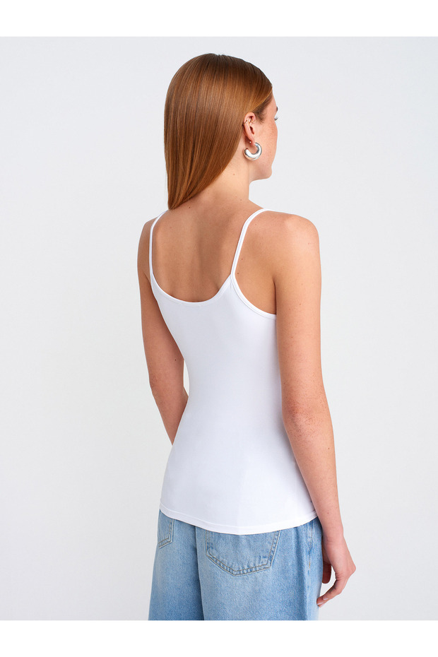 20901 كرة بولي أميد ذات حزام رفيع باللون الأبيض - 2